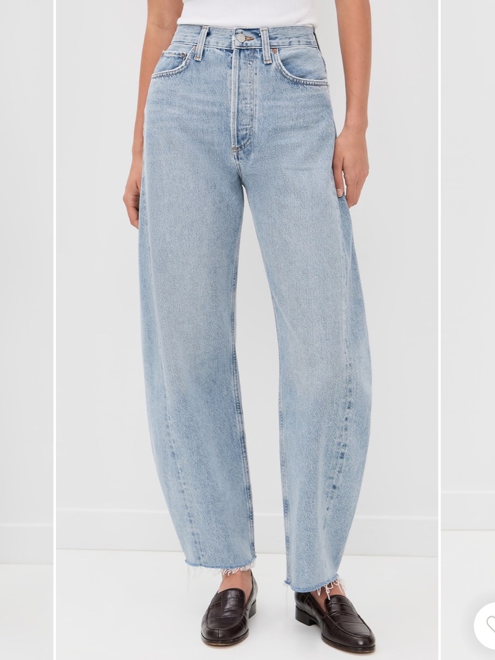 Agolde Luna High Rise Pieced Taper Jeans in Void - Picture 4 of 14